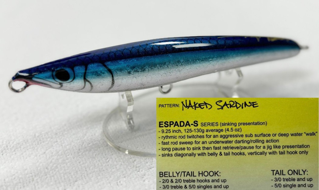 StrategicAngler  CUSTOM LURES -Naked Sardine 