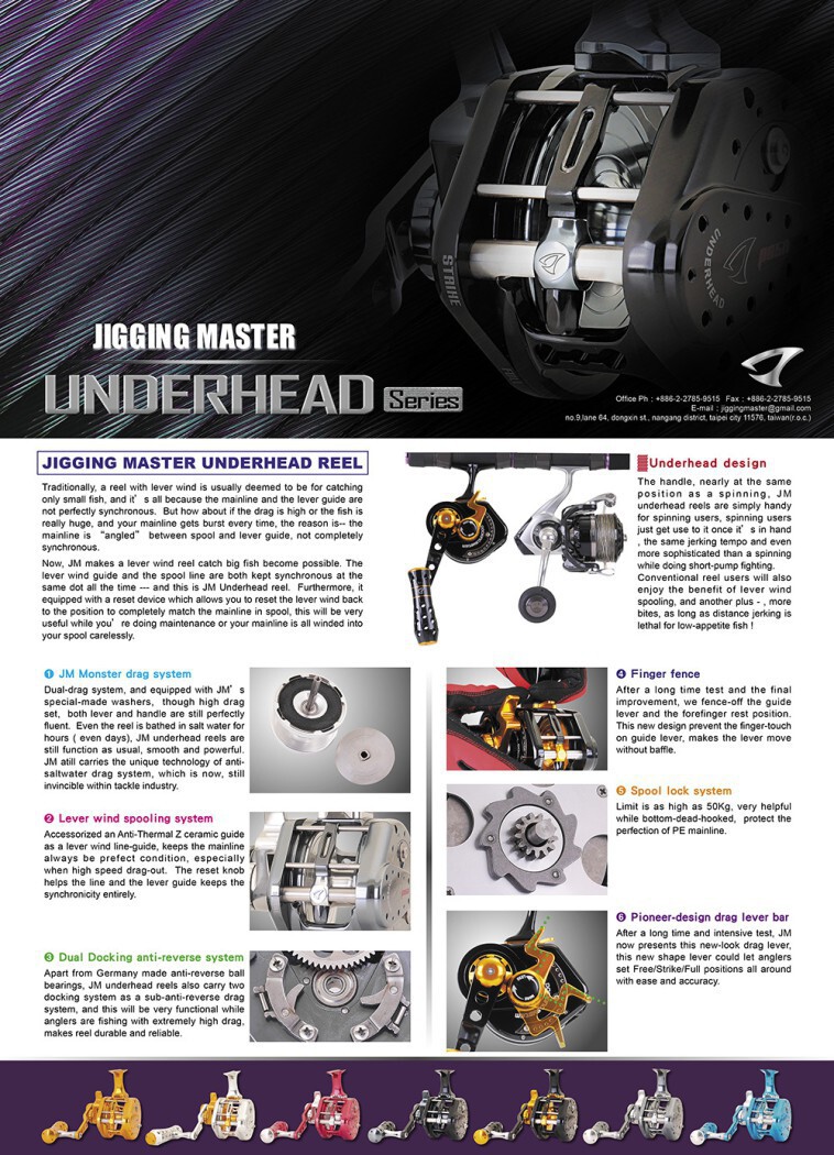 UNDERHEAD PE3 reel brown/Gold- left hand 