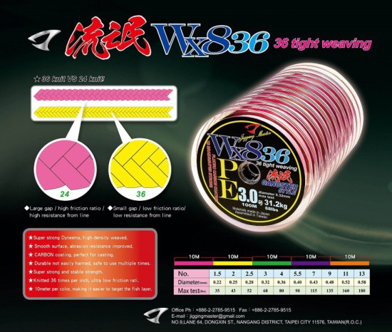 JM Gangster Style WX8 -36 PE Line 300m 