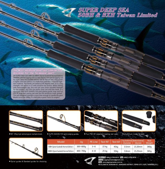 JM Super Deep Sea 50BH & 50BXH Jigging Rod 50BXH