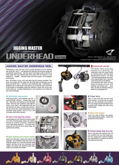 UNDERHEAD PE5 reel Black/Gold- left hand 